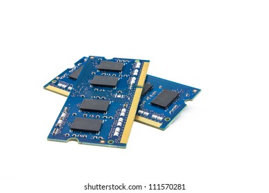 Two RAM modules on top of each other