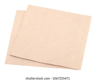 Two Recycled Napkin Papers On White