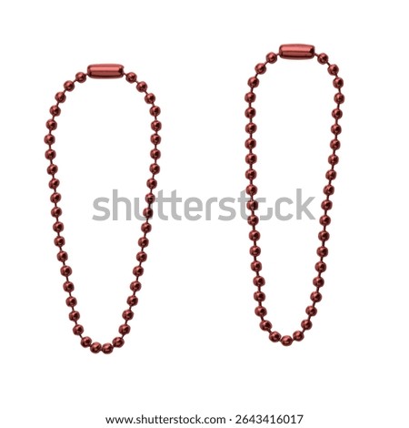   Two Red Ball Chains for Design Use 