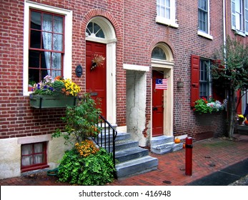 Two red doors