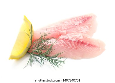 Two Red Snapper Fillets Isolated On White