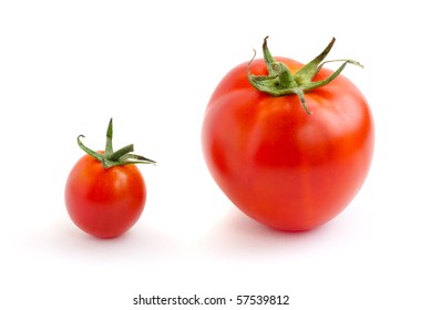 Two Red Tomatoes, Small And Big