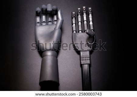 two robotic hands showcasing advanced design and functionality in modern technology