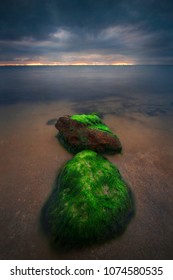 Two rocks in ocean
