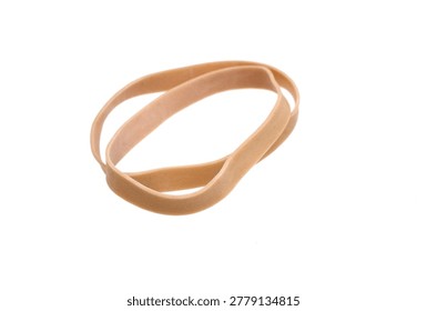 two rubber bands isolate white