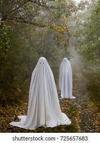 Two Scary Ghosts In The Woods