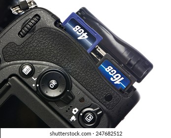 Two SD Memory Flash Card In DSLR Camera