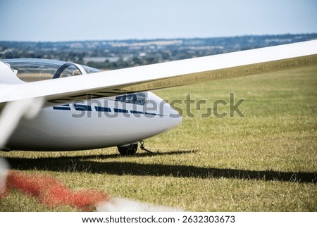 Two seater glider getting ready to launch.