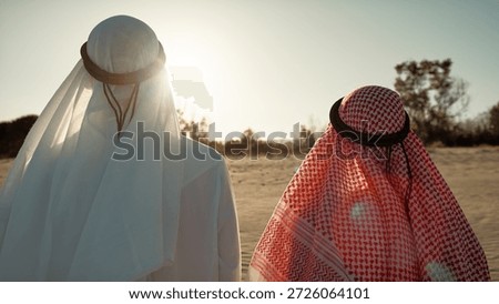 Two Sheiks Looking At The Sun