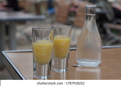 Two shots of French Pastis - Shutterstock ID 1787918252