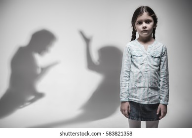 Two silhouette expressing family quarrel - Shutterstock ID 583821358