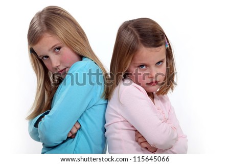 Two sisters arguing