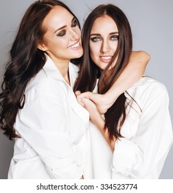 Two Sisters Twins Posing Making Photo Stock Photo (Edit Now) 334523774