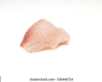 Two Slice Fish Isolated On A White Background