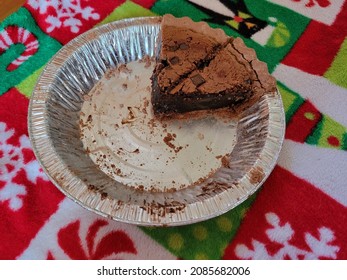 Two Slices Of Brownie Batter Pie