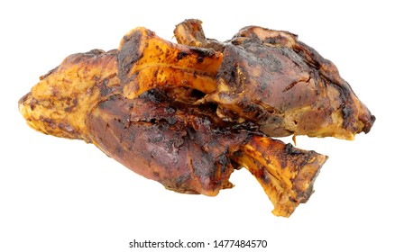 Two Slow Cooked Lamb Shanks Isolated On A White Background