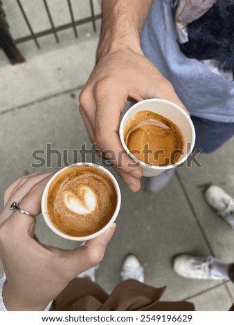 Intimate coffee moment captured in close-up