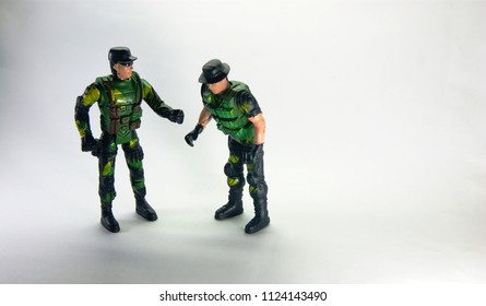 Two Soldier Model Wearing Green Field Stock Photo 1124143490 | Shutterstock