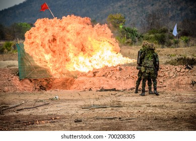 Two Solider With Flamethrower