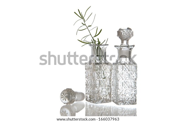 Two Sparky Glass Olive Oil Flagons Stock Photo Edit Now 166037963