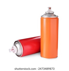 Two spray paint cans isolated on white - Powered by Shutterstock