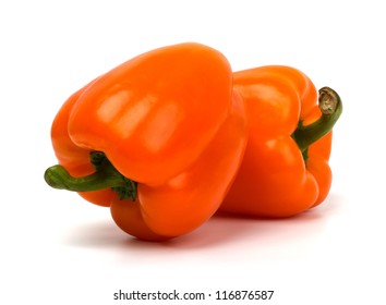 Two Sweet Orange Peppers Isolated On Stock Photo 116876587 | Shutterstock