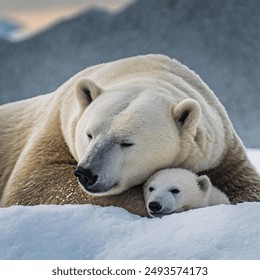 two sweet polar bears cuddling	
 - Powered by Shutterstock