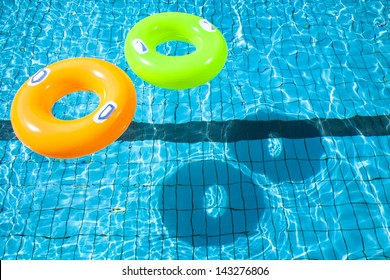 two swimming pool rings with shadow - Powered by Shutterstock