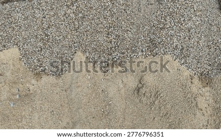 Two texture fine and coarse sands for home construction or mixed with cement. Types of sand used in Construction, Crushed stone sand, asphalt, bitumen