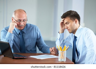 Two Tired Sad Overworked Businessman Get Stock Photo 81118426 ...