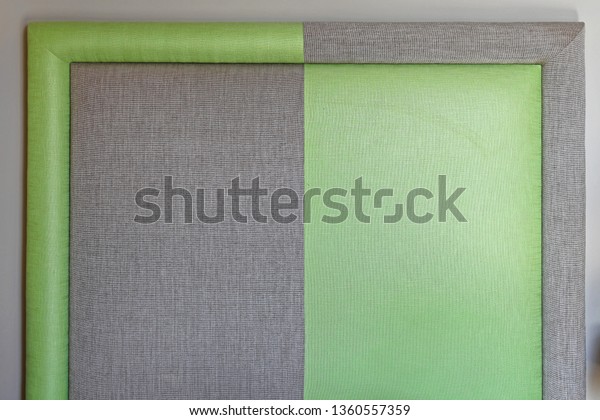 Two Tone Linen Bedroom Decor Green Stock Photo Edit Now