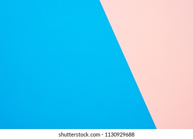 Two Tone Pink Blue Color Paper Background With Copy Space