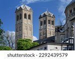 the two towers of the romanesque basilica of st. gereon in cologne
