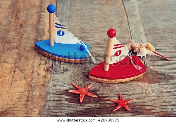 vintage toy sailboat