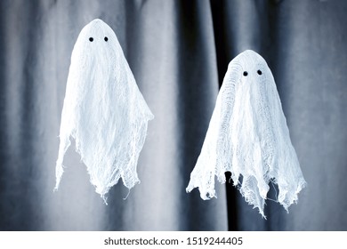 Two Toy White Ghosts Made Gauze Stock Photo (Edit Now) 1519244405