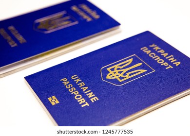 Two Ukrainian International Passports Isolated On Stock Photo ...