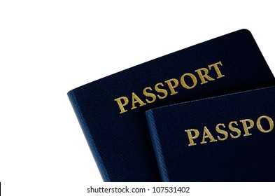 two us passports on a white background