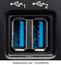 Two USB Ports Of Version 3.0 With Serial Numbers
