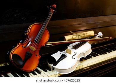 two violins and piano