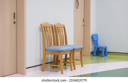 Two Waiting Seat In Front Of Kid Doctor Room