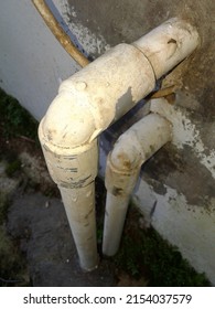 A Two Water Pipes Outside