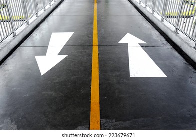 Two way arrows on background