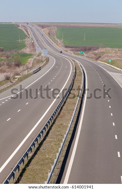 Two way highway in\
Bulgaria. A1 Trakia