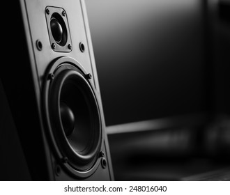 Two way loudspeaker at recording studio - Shutterstock ID 248016040
