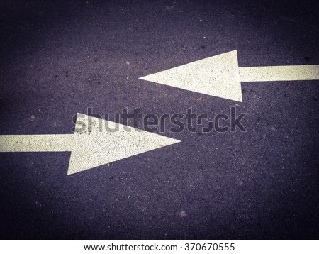 Two way street sign