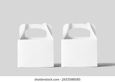 Two White Gable Boxes Mockup