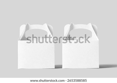 Two White Gable Boxes Mockup