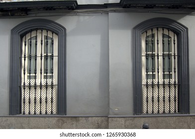 Two windows on grey background
