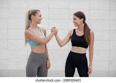 Two Women Doing Fitness Outdoor