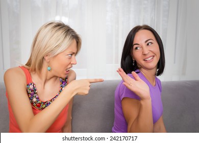 Two Women Friends Arguing